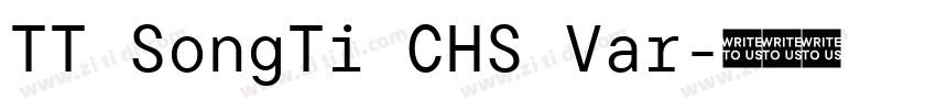 TT SongTi CHS Var字体转换